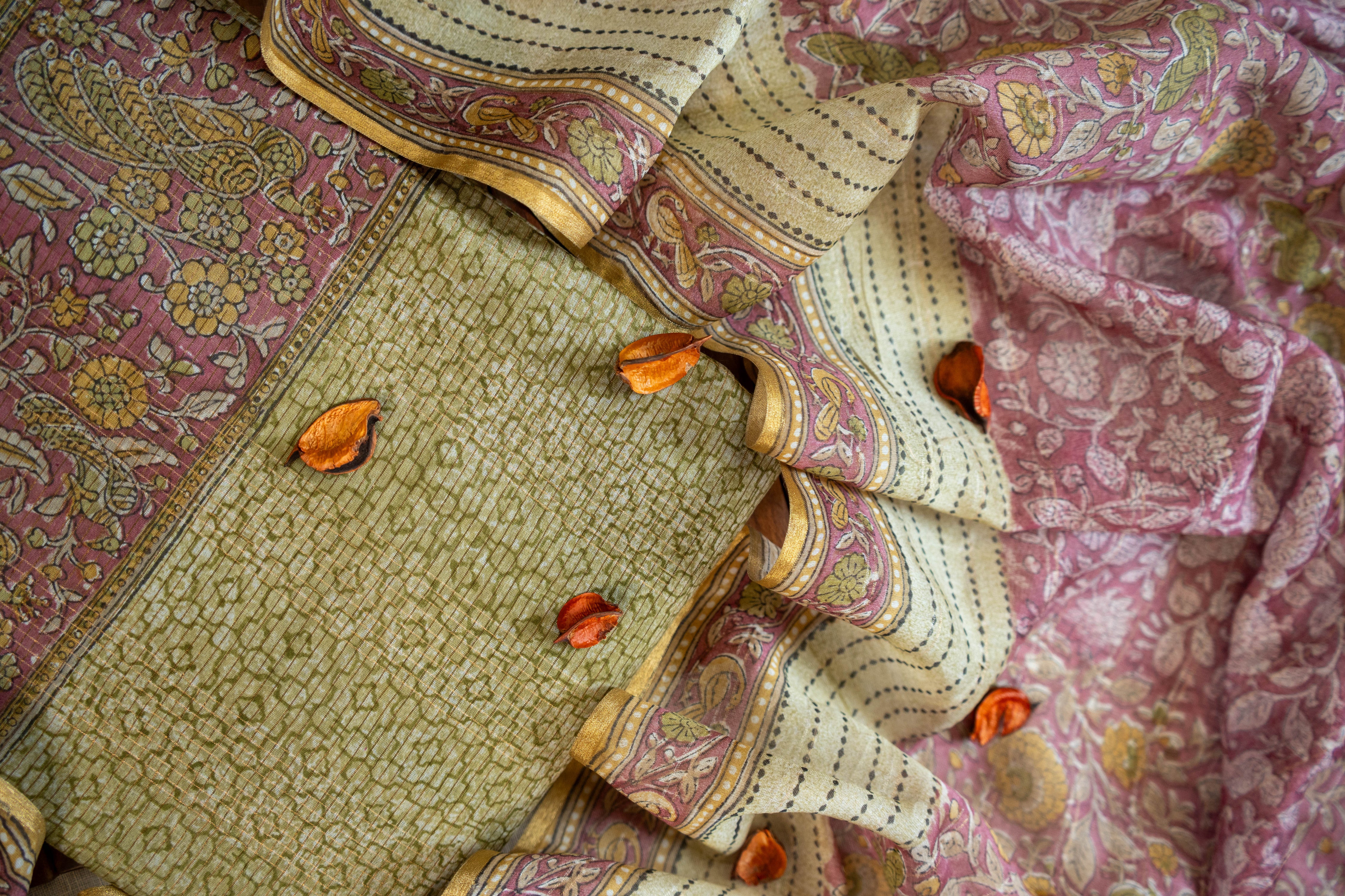 S-3080 Chanderi Print Suit for wholesale