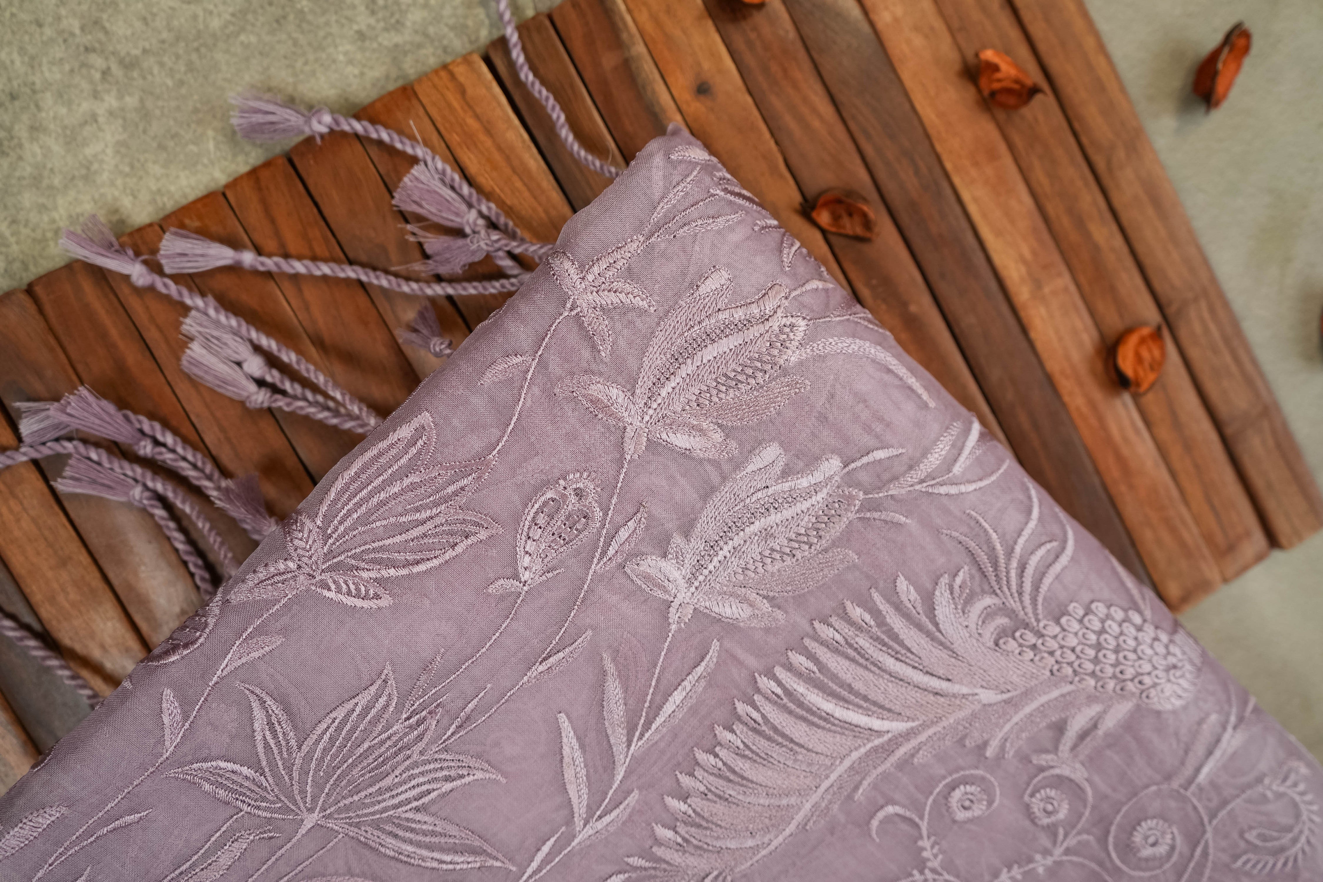 12036 Organza Embroidery Saree for wholesale