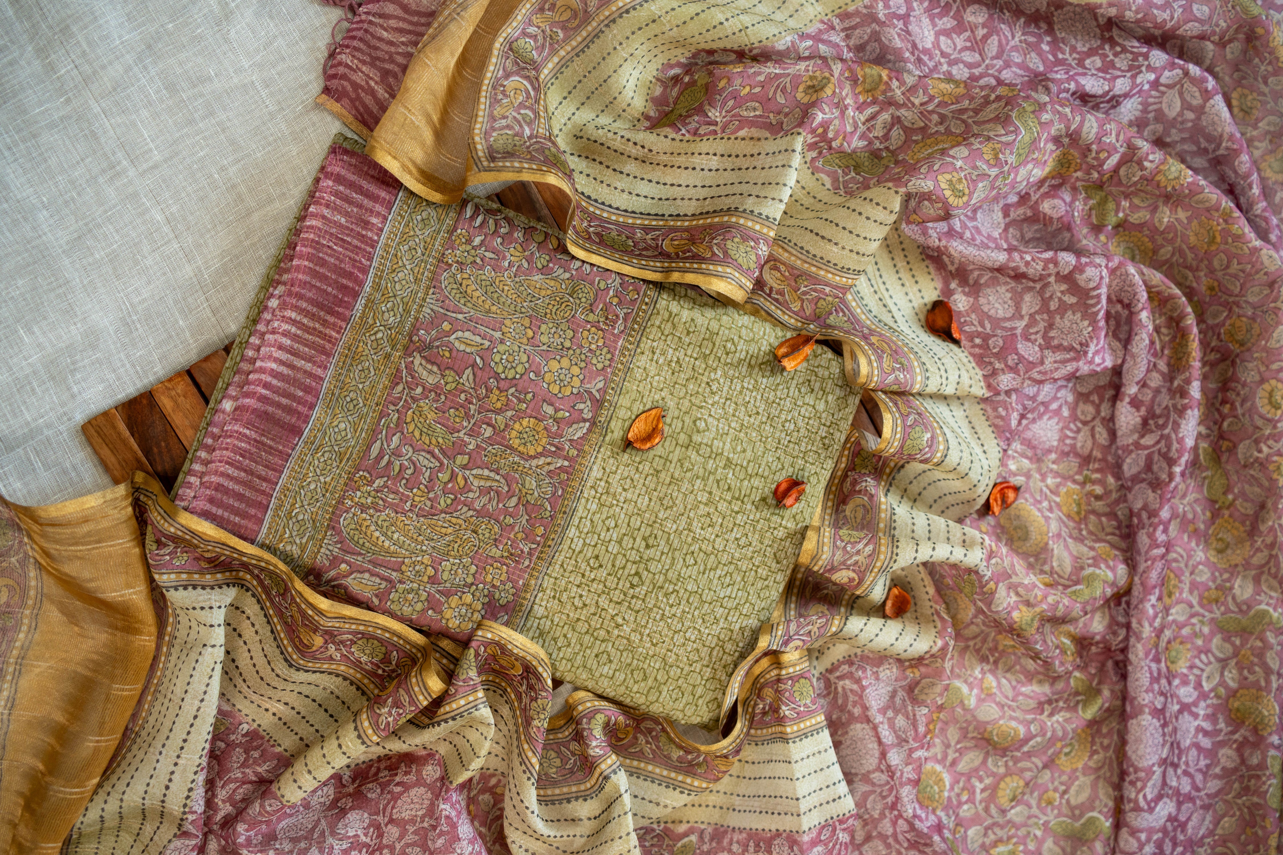 S-3080 Chanderi Print Suit for wholesale